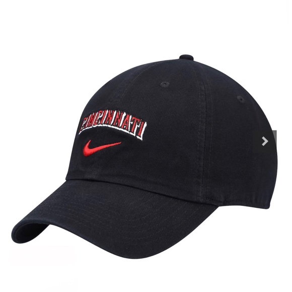 Cincinnati Reds Nike Wordmark Heritage 86 Adjustable Hat - Black - Picture 3 of 7